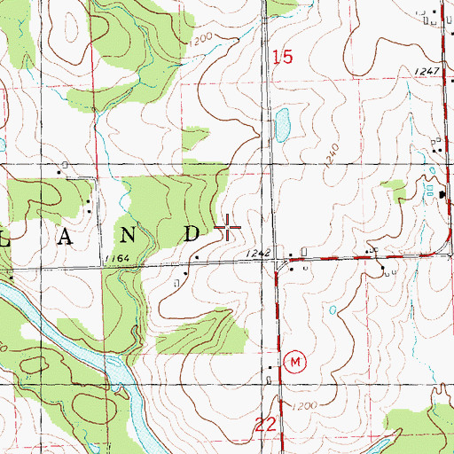 Topographic Map of Town of Cleveland, WI