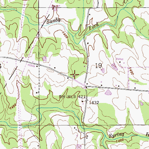 Topographic Map of Spring Hill Church, AL