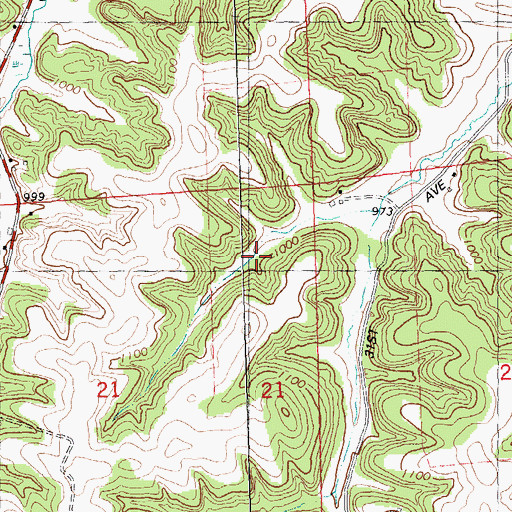 Topographic Map of Town of Clifton, WI