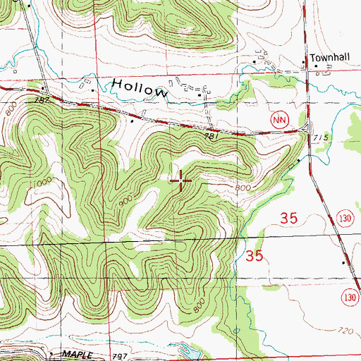 Topographic Map of Town of Clyde, WI