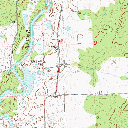 Topographic Map of Town of Colburn, WI
