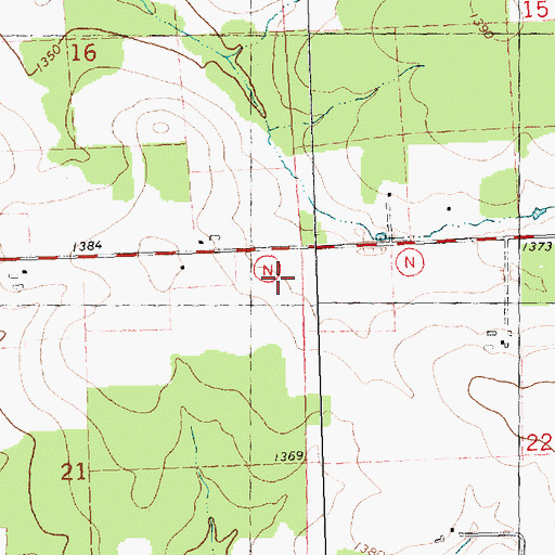 Topographic Map of Town of Colby, WI