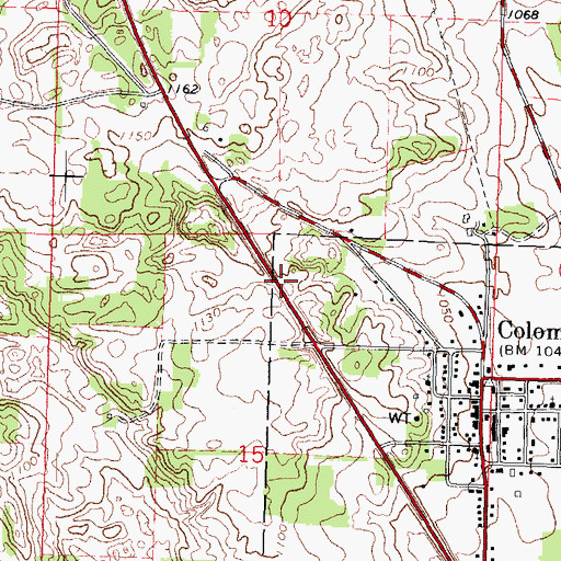 Topographic Map of Village of Coloma, WI