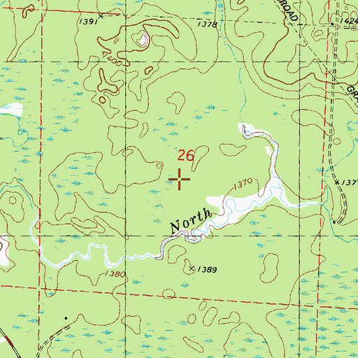 Topographic Map of Town of Corning, WI