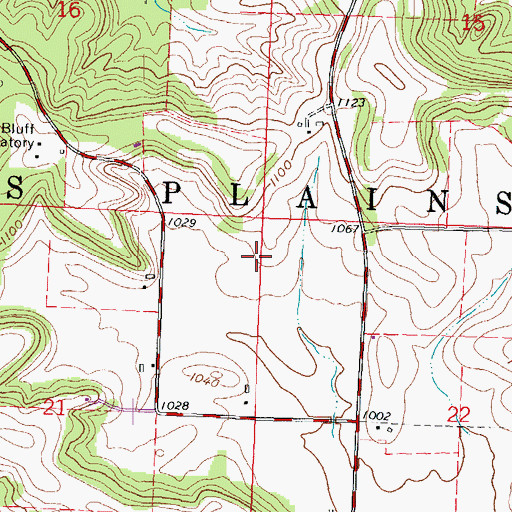 Topographic Map of Town of Cross Plains, WI