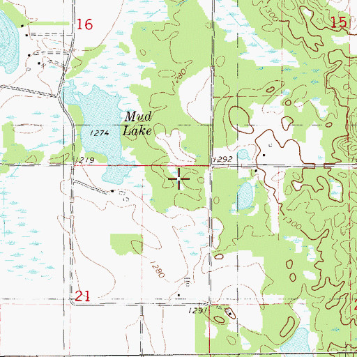 Topographic Map of Town of Crystal Lake, WI