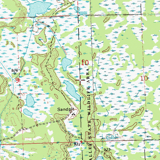 Topographic Map of Town of Cutler, WI