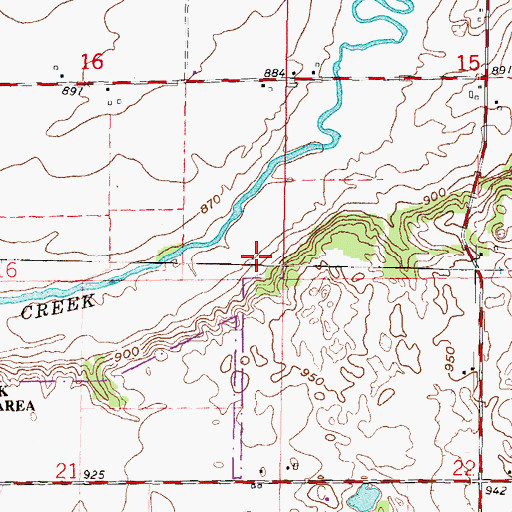 Topographic Map of Town of Darien, WI