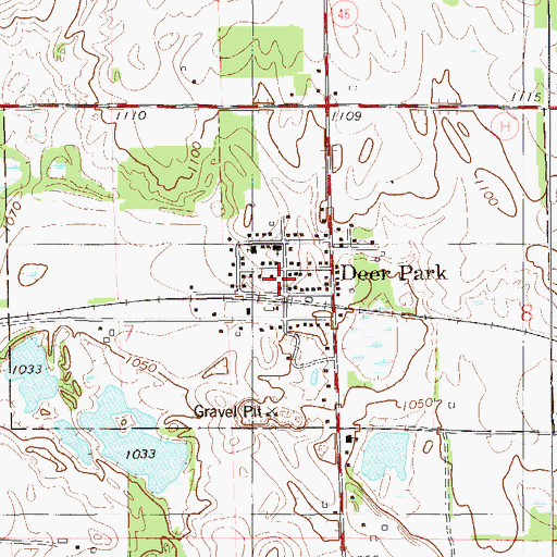 Topographic Map of Village of Deer Park, WI
