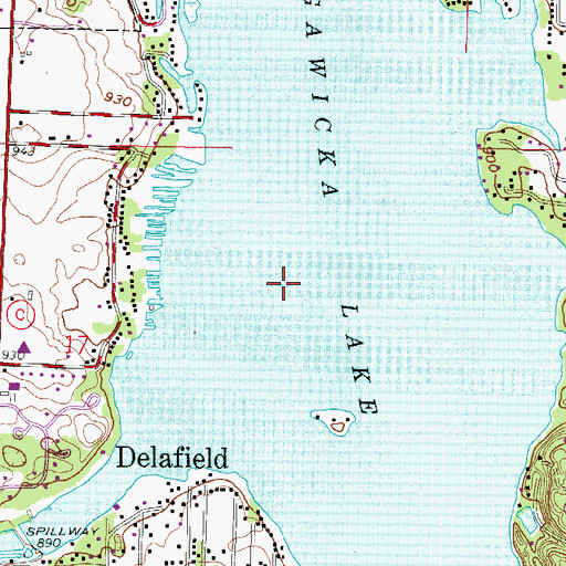 Topographic Map of City of Delafield, WI