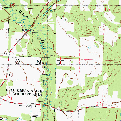 Topographic Map of Town of Dellona, WI