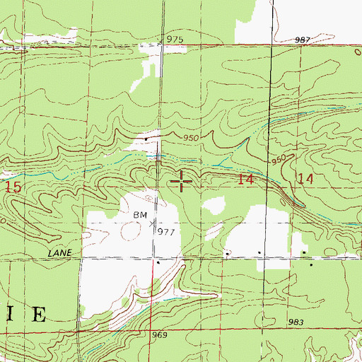Topographic Map of Town of Dell Prairie, WI