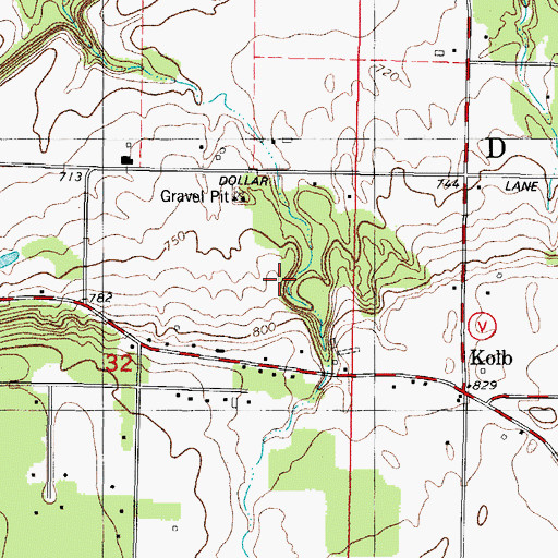 Topographic Map of Town of De Pere (historical), WI