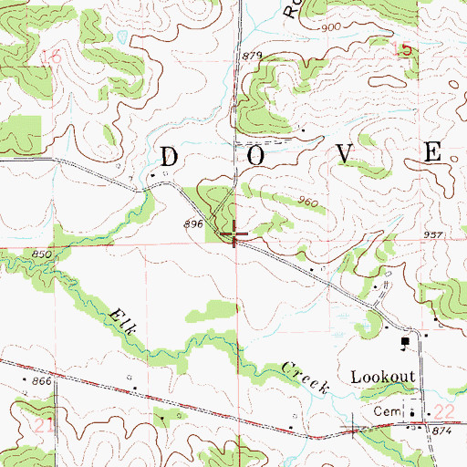 Topographic Map of Town of Dover, WI
