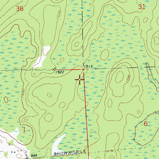 Topographic Map of Town of Draper, WI