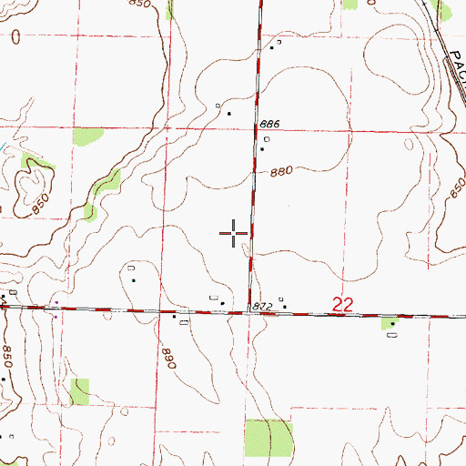 Topographic Map of Town of Dunkirk, WI