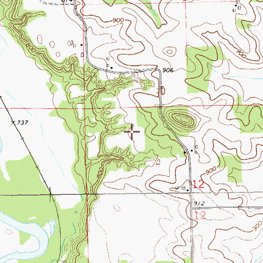 Topographic Map of Town of Dunn, WI