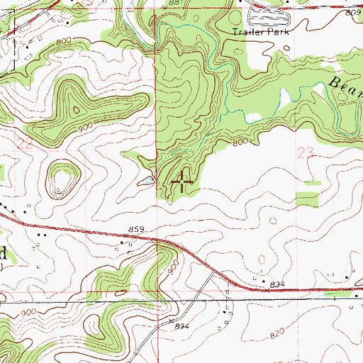 Topographic Map of Town of Durand, WI