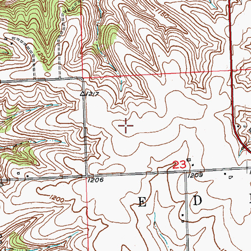 Topographic Map of Town of Eden, WI