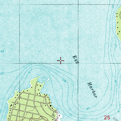 Topographic Map of Village of Egg Harbor, WI