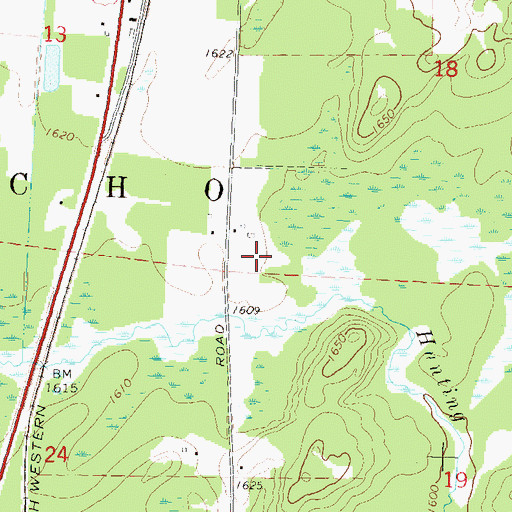 Topographic Map of Town of Elcho, WI