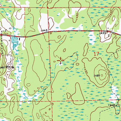 Topographic Map of Town of Elk, WI