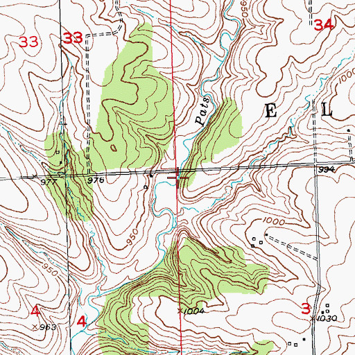 Topographic Map of Town of Elk Grove, WI