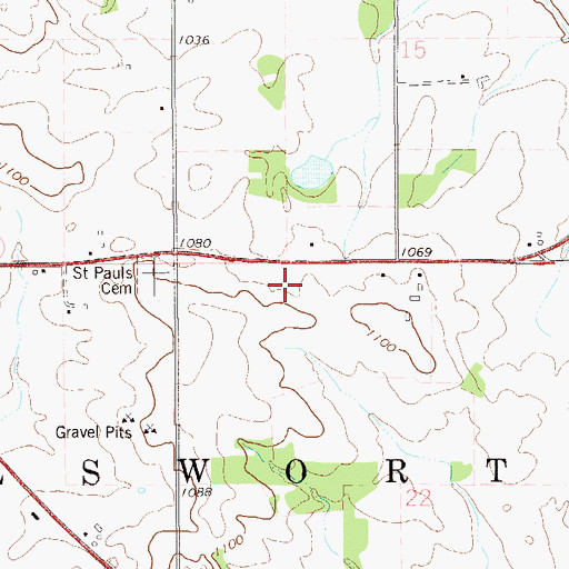 Topographic Map of Town of Ellsworth, WI