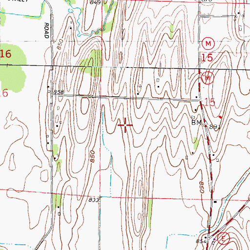 Topographic Map of Town of Emmet, WI