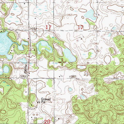 Topographic Map of Town of Eureka, WI