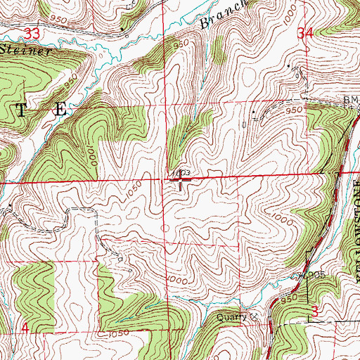 Topographic Map of Town of Fayette, WI