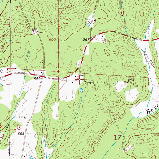 Topographic Map of Pleasant Hill Church, AL