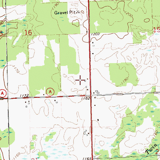 Topographic Map of Town of Flambeau, WI