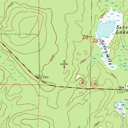 Topographic Map of Town of Florence, WI