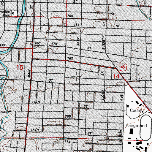 Topographic Map of City of Fond du Lac, WI