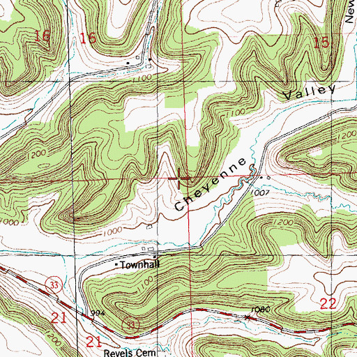 Topographic Map of Town of Forest, WI