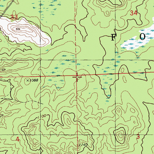 Topographic Map of Town of Foster, WI