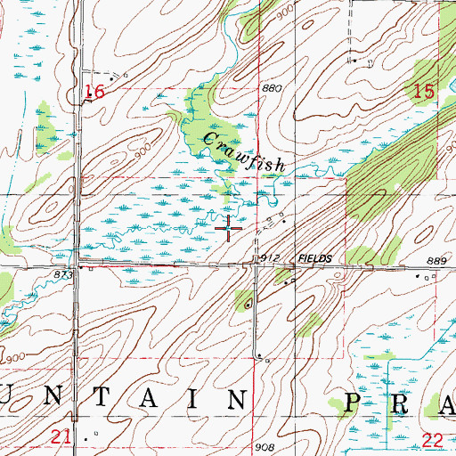 Topographic Map of Town of Fountain Prairie, WI