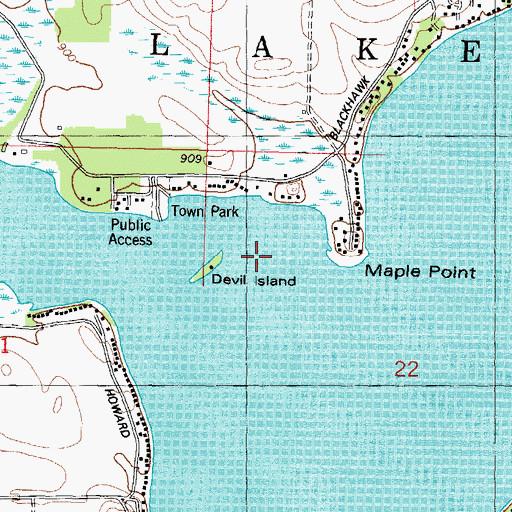 Topographic Map of Town of Fox Lake, WI