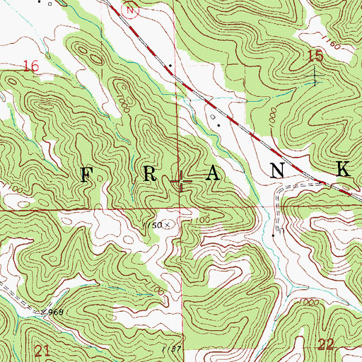Topographic Map of Town of Franklin, WI