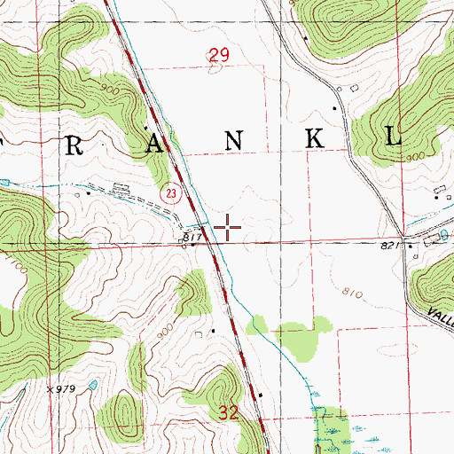Topographic Map of Town of Franklin, WI