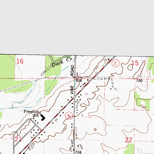 Topographic Map of Town of Freedom, WI