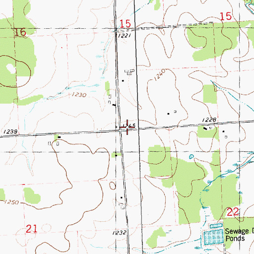 Topographic Map of Town of Fremont, WI