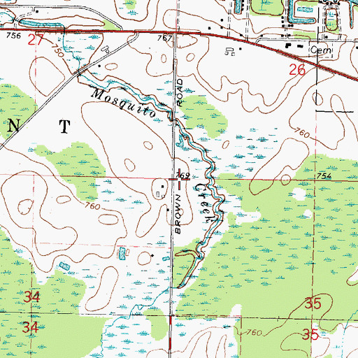 Topographic Map of Town of Fremont, WI
