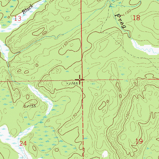 Topographic Map of Town of Frog Creek, WI