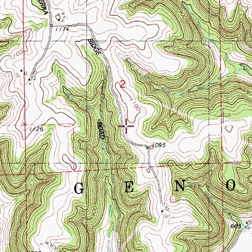 Topographic Map of Town of Genoa, WI