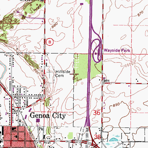 Topographic Map of Village of Genoa City, WI
