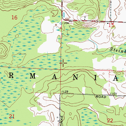 Topographic Map of Town of Germania, WI