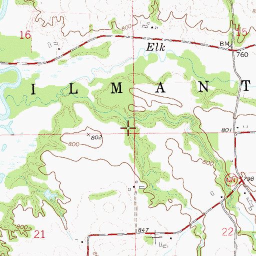 Topographic Map of Town of Gilmanton, WI