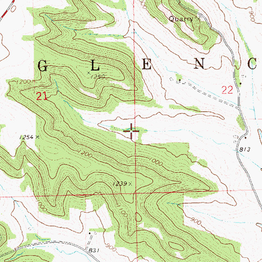 Topographic Map of Town of Glencoe, WI